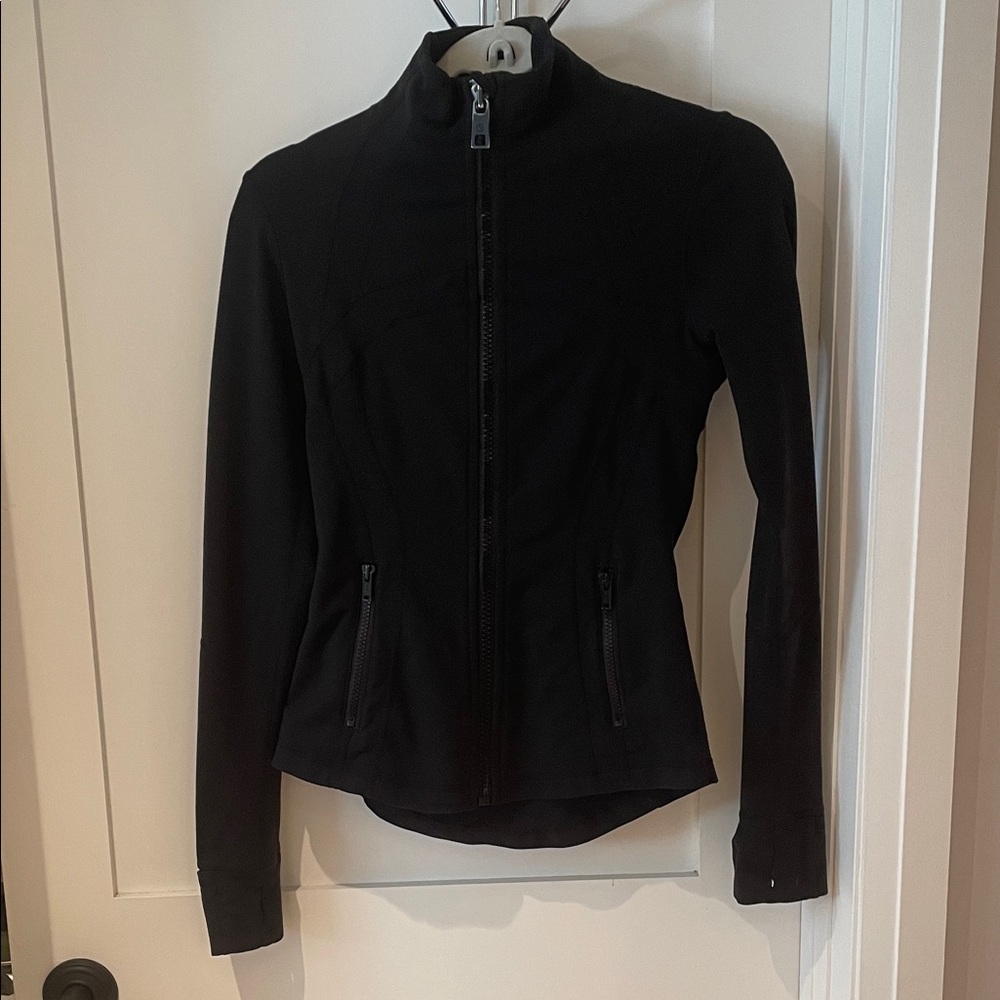 Lululemon Athletica Classic Black Bomber Jacket